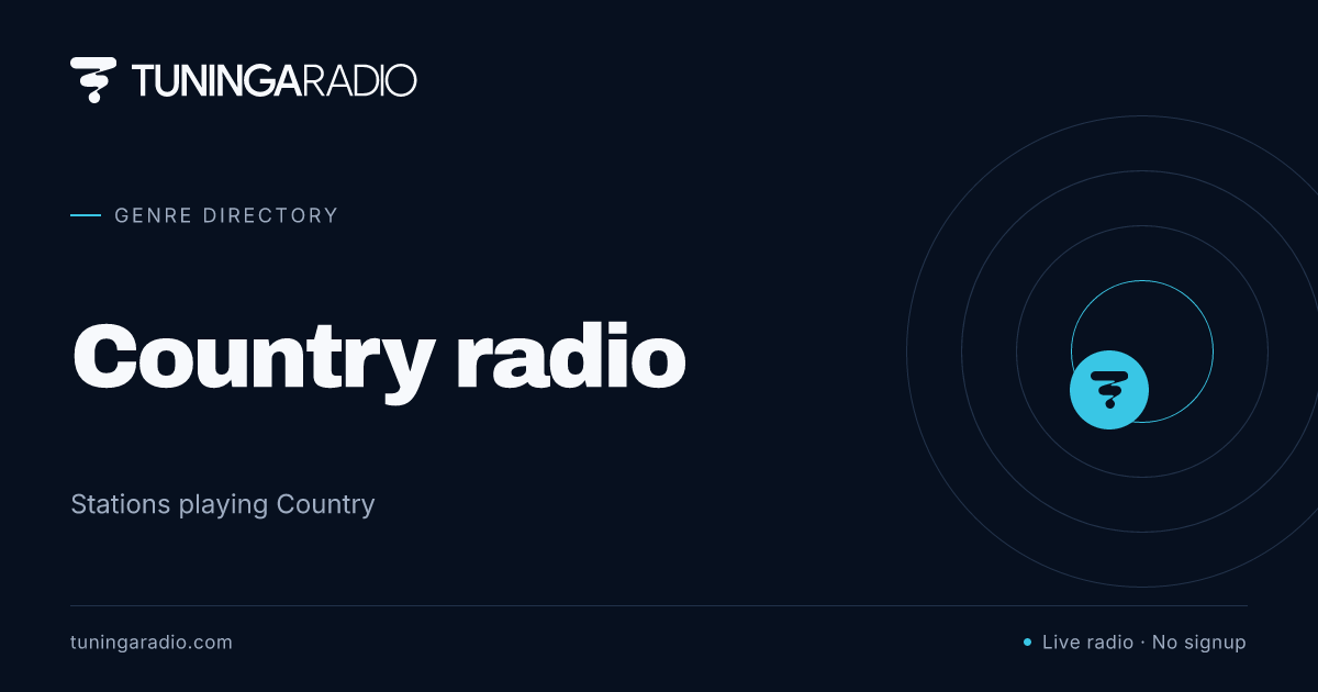 Radio Country en Vivo - Escuchar Online Gratis | Tuninga Radio